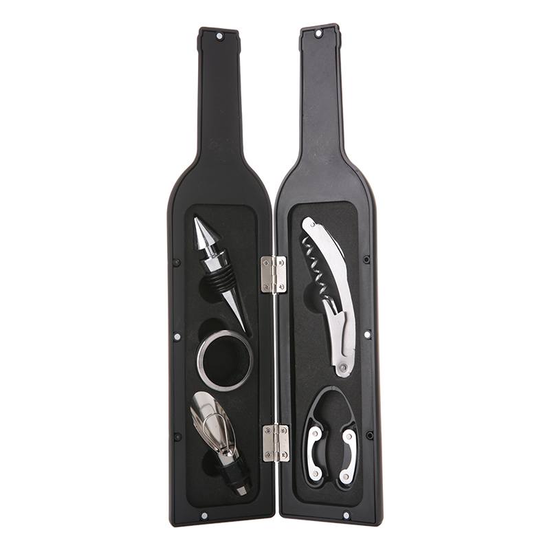 BR-WG03 Bottle Shape 5pcs Wine Opener Set